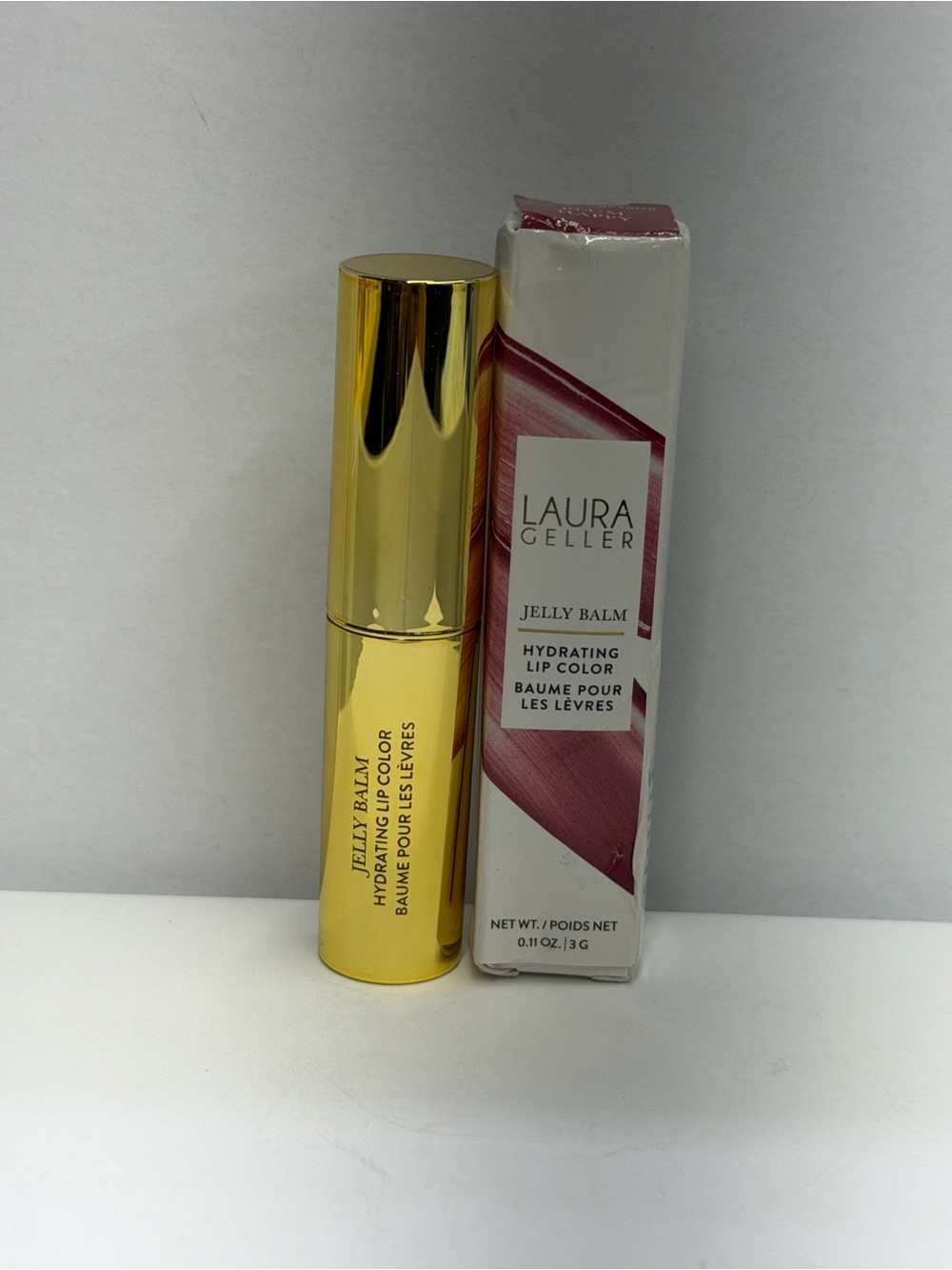 Laura Geller Jelly Balm Hydrating Lip Color Plum Happy 0.11 oz Full Size